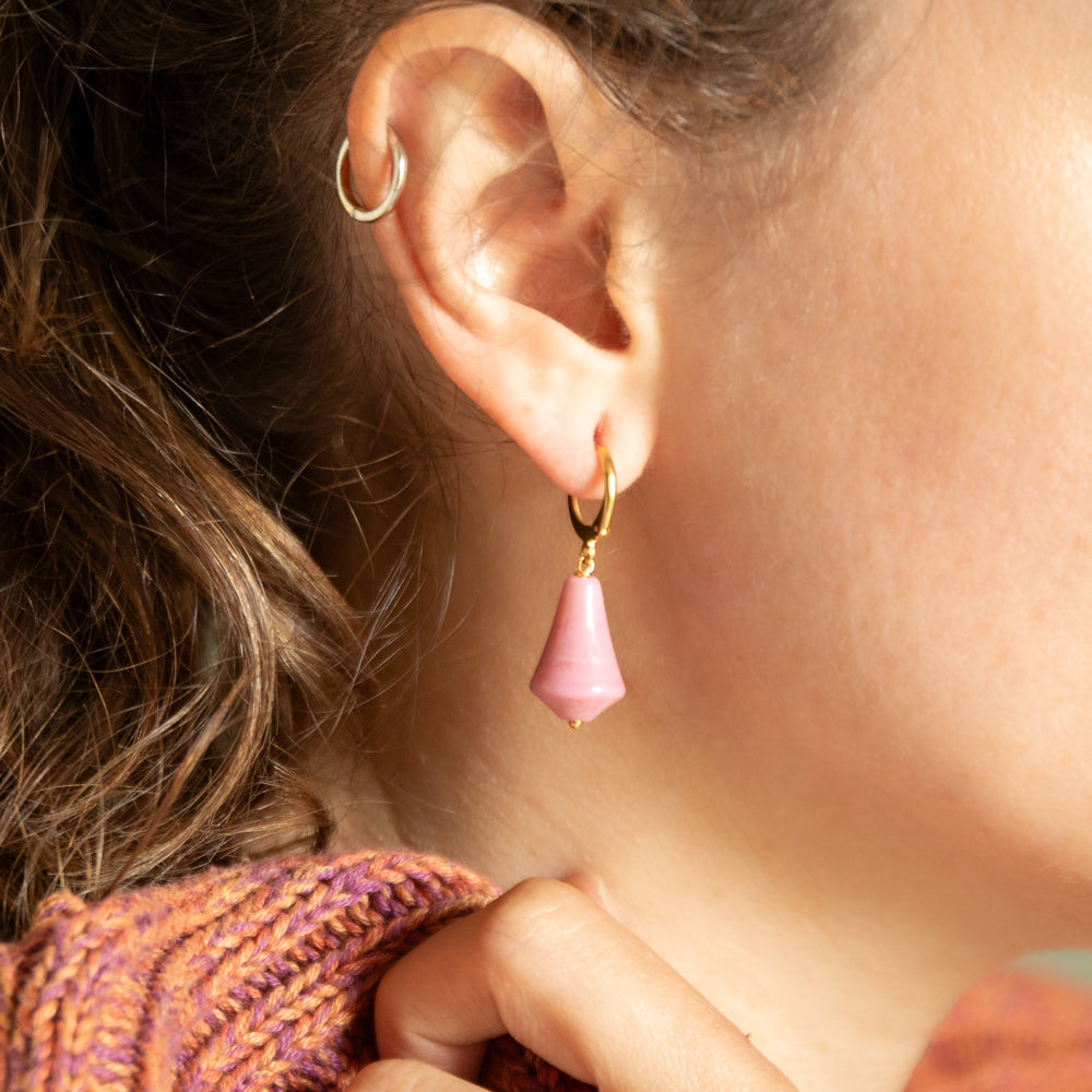 Spinning Top Earrings - Blush