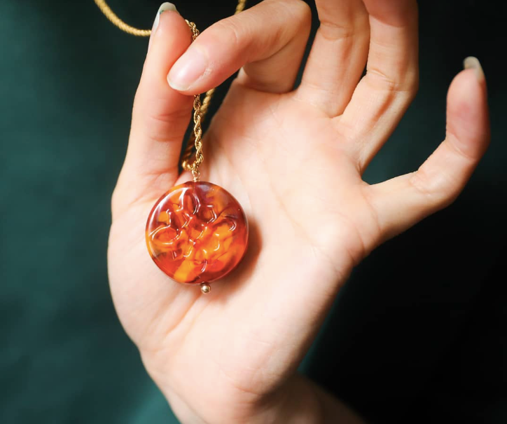 Amber Medallion Necklace