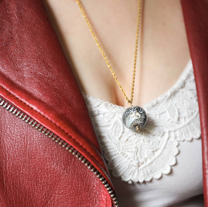 Italian Marble Large Sphere Necklace