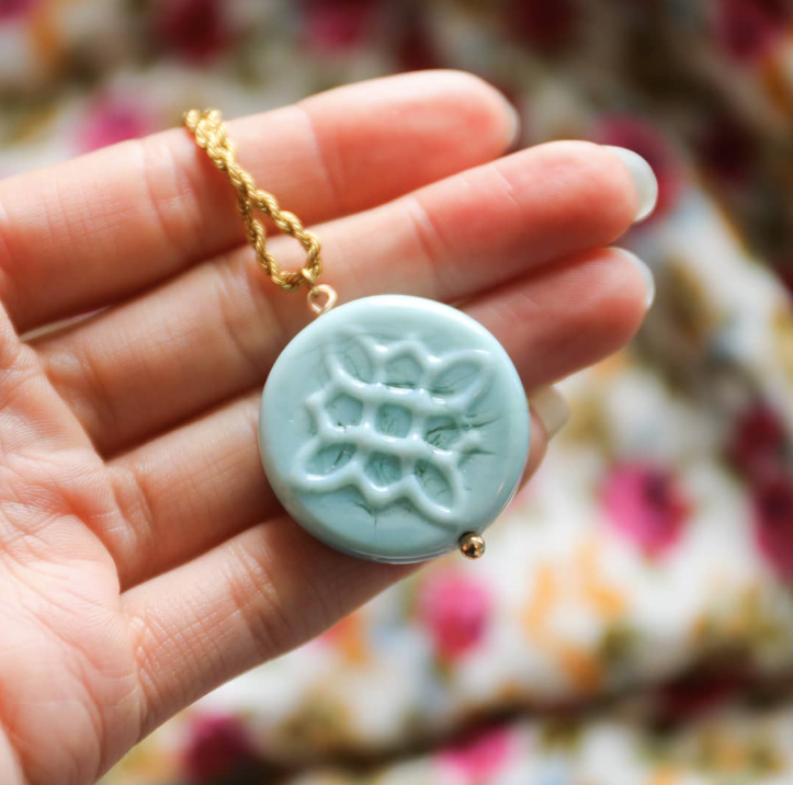 Mint Medallion Necklace